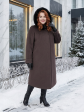 Пальто зимнее больших размеров, цвет коричневый в интернет-магазине Фабрики Тревери
