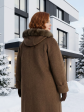 Зимнее женское пальто из драпа, цвет коричневый в интернет-магазине Фабрики Тревери