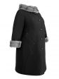 Пальто зимнее больших размеров, цвет черный в интернет-магазине Фабрики Тревери