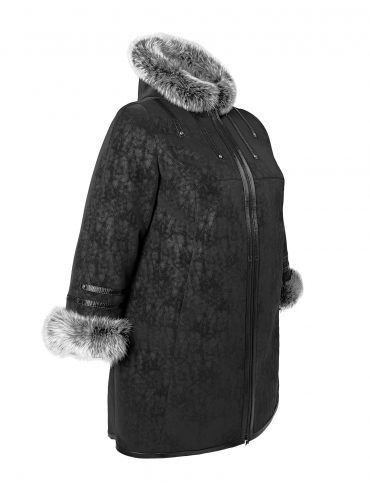 Женская дубленка, цвет черный в интернет-магазине Фабрики Тревери