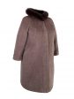 Зимнее женское пальто из драпа, цвет бежевый в интернет-магазине Фабрики Тревери