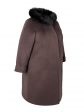Зимнее женское пальто из драпа, цвет коричневый в интернет-магазине Фабрики Тревери