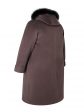 Зимнее женское пальто из драпа, цвет коричневый в интернет-магазине Фабрики Тревери