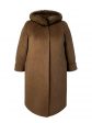 Пальто зимнее больших размеров, цвет коричневый в интернет-магазине Фабрики Тревери