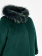 Зимнее женское пальто из драпа, цвет зеленый в интернет-магазине Фабрики Тревери