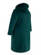 Зимнее женское пальто из драпа, цвет зеленый в интернет-магазине Фабрики Тревери