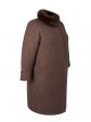 Пальто зимнее больших размеров, цвет коричневый в интернет-магазине Фабрики Тревери