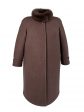 Пальто зимнее больших размеров, цвет коричневый в интернет-магазине Фабрики Тревери