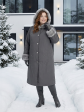 Пальто зимнее больших размеров, цвет серый в интернет-магазине Фабрики Тревери