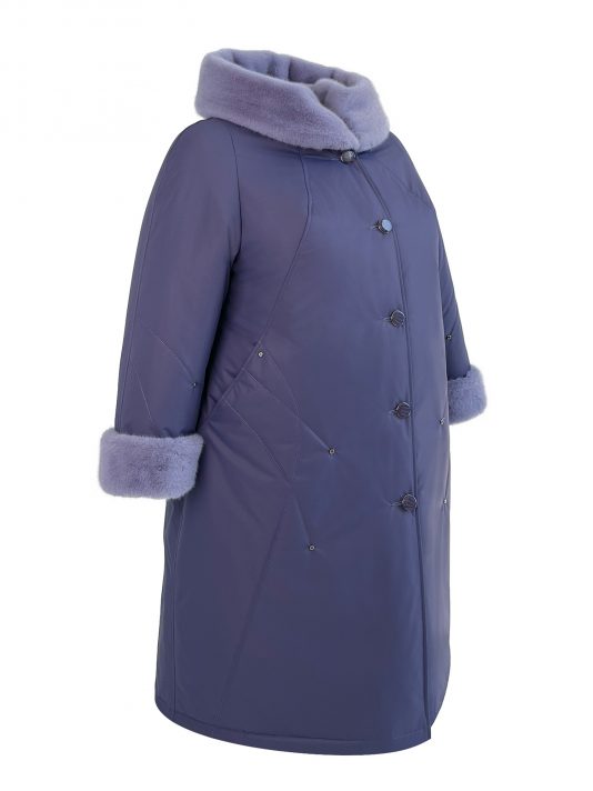Фото модели 99504 — фиолетовый Пальто женское зимнее, цвет фиолетовый в интернет-магазине Фабрики Тревери