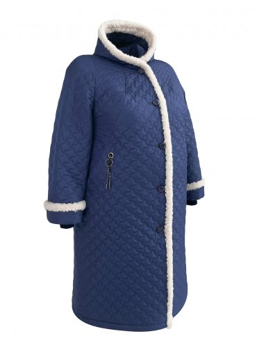 Женское зимнее пальто, цвет синий в интернет-магазине Фабрики Тревери