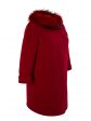 Зимнее женское пальто из драпа, цвет бордовый в интернет-магазине Фабрики Тревери