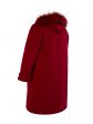 Зимнее женское пальто из драпа, цвет бордовый в интернет-магазине Фабрики Тревери