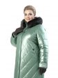 Пальто евро-зима, цвет зеленый в интернет-магазине Фабрики Тревери