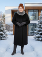 Зимнее женское пальто из драпа, цвет черный в интернет-магазине Фабрики Тревери