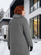 Зимнее женское пальто из драпа, цвет серый в интернет-магазине Фабрики Тревери
