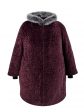 Женская шубка из высококачественного каракуля, цвет бордовый в интернет-магазине Фабрики Тревери