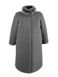 Зимнее женское пальто из драпа, цвет серый в интернет-магазине Фабрики Тревери