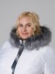 Зимнее стеганое пальто большого размера, модель 87343 в цвете белый с черным