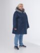 Пальто больших размеров, модель 86204 в цвете синий