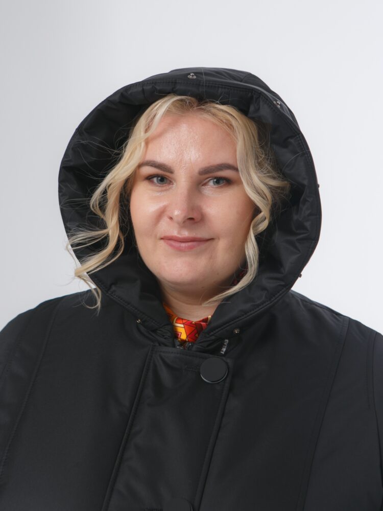 Пальто больших размеров, модель 86204 в цвете черный