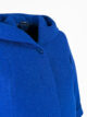 Пальто женское демисезонное больших размеров с капюшоном, модель 96905 в цвете василек