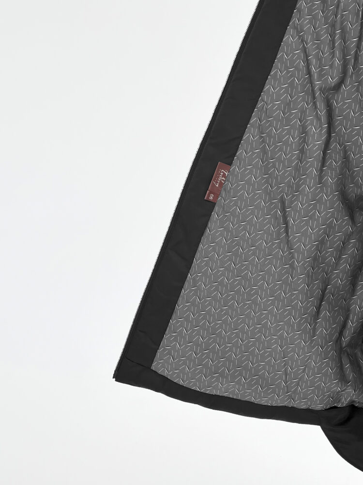 Пальто больших размеров с капюшоном, модель 92903 в цвете черный