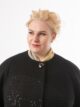Пальто драповое больших размеров, модель 85605 в цвете черный