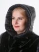 Шубка пальто больших размеров, модель 80626 в цвете черный