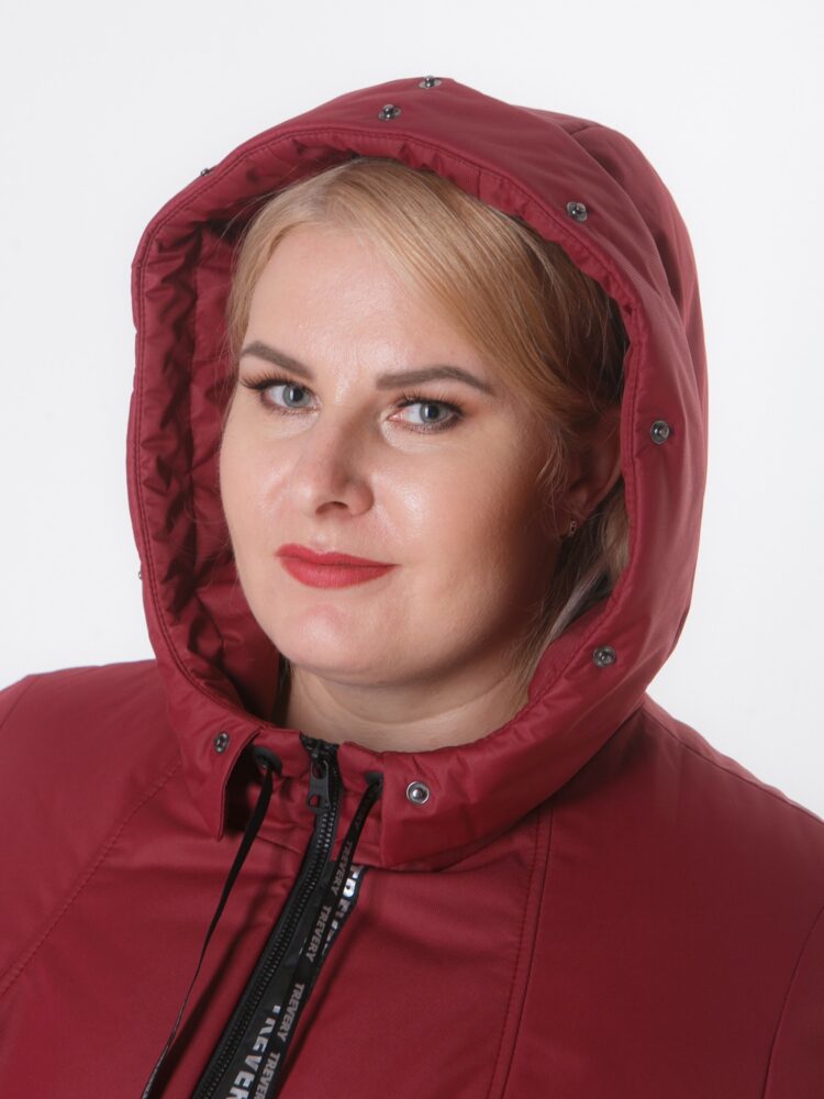 Пальто, модель 78844 в цвете бордо