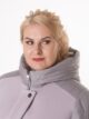 Бежевое комби-пальто, модель 82625А в цвете маус