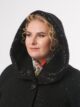 Вечернее драповое пальто, модель 88505П в цвете черный