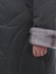 Пальто зимнее женское с капюшоном длинное больших размеров, модель 82934-9 в цвете серый