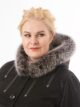 Молодежная дубленка парка на пуговицах с песцом, модель 84427П в цвете черный