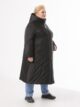 Пальто больших размеров с капюшоном, модель 89103 в цвете черный